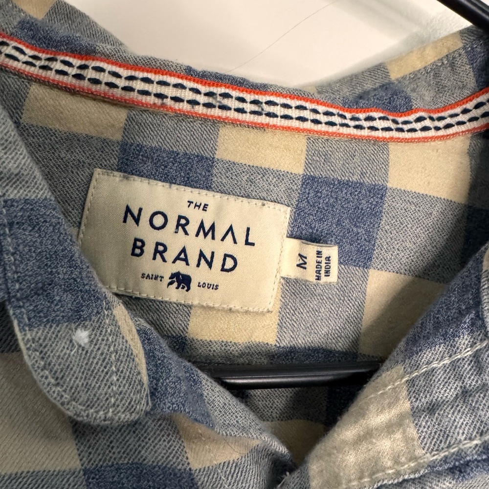 The Normal Brand Blue and Cream Plaid Shirt - Picture 4 of 4
